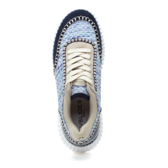 J/Slides CHARLENE Navy/Beige Multi - Picture 2 of 5